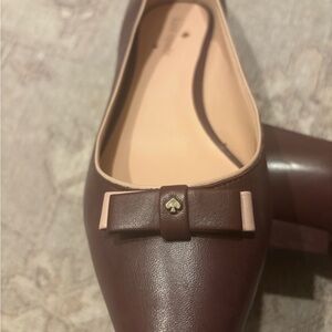 Kate Spade Chocolate Brown Leather Flats